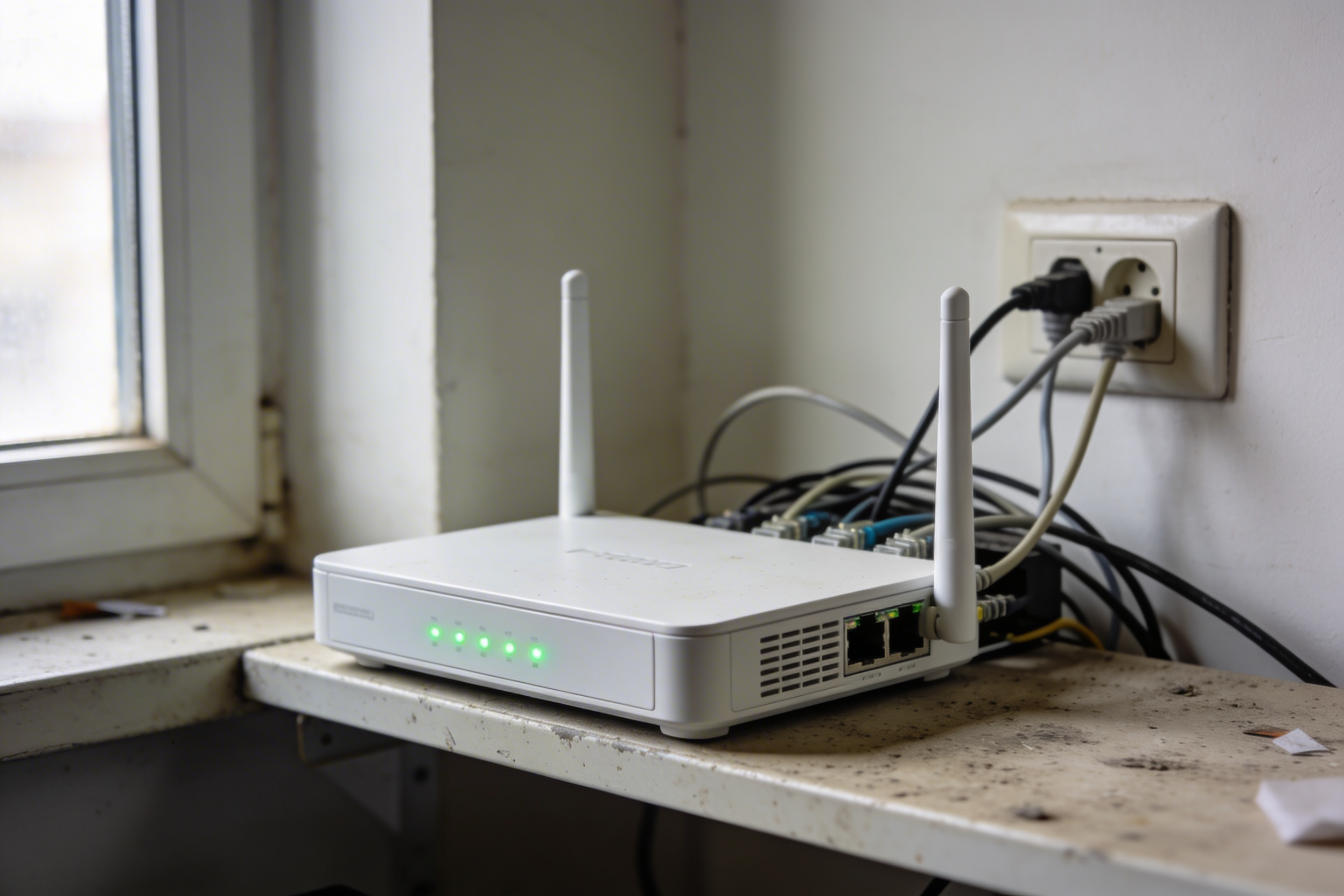 Levný ISP router - typický Wi-Fi router od poskytovatele internetu